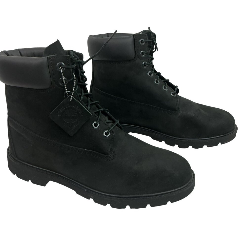Timberland Premium 6” Waterproof Nubuck Leather Boots Mens 12 Black Primaloft 40 - Picture 12 of 15